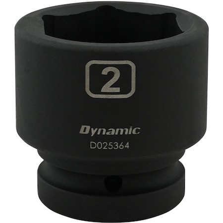 Dynamic 1" Drive Standard Socket, Black Phosphate, Tools 2" X 1" Drive, 6 Point Standard Length D025364